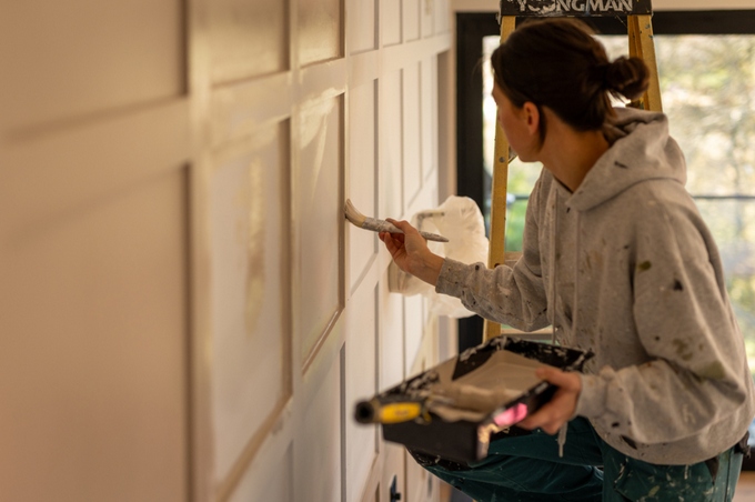 Farrow and Ball Estate Eggshell application